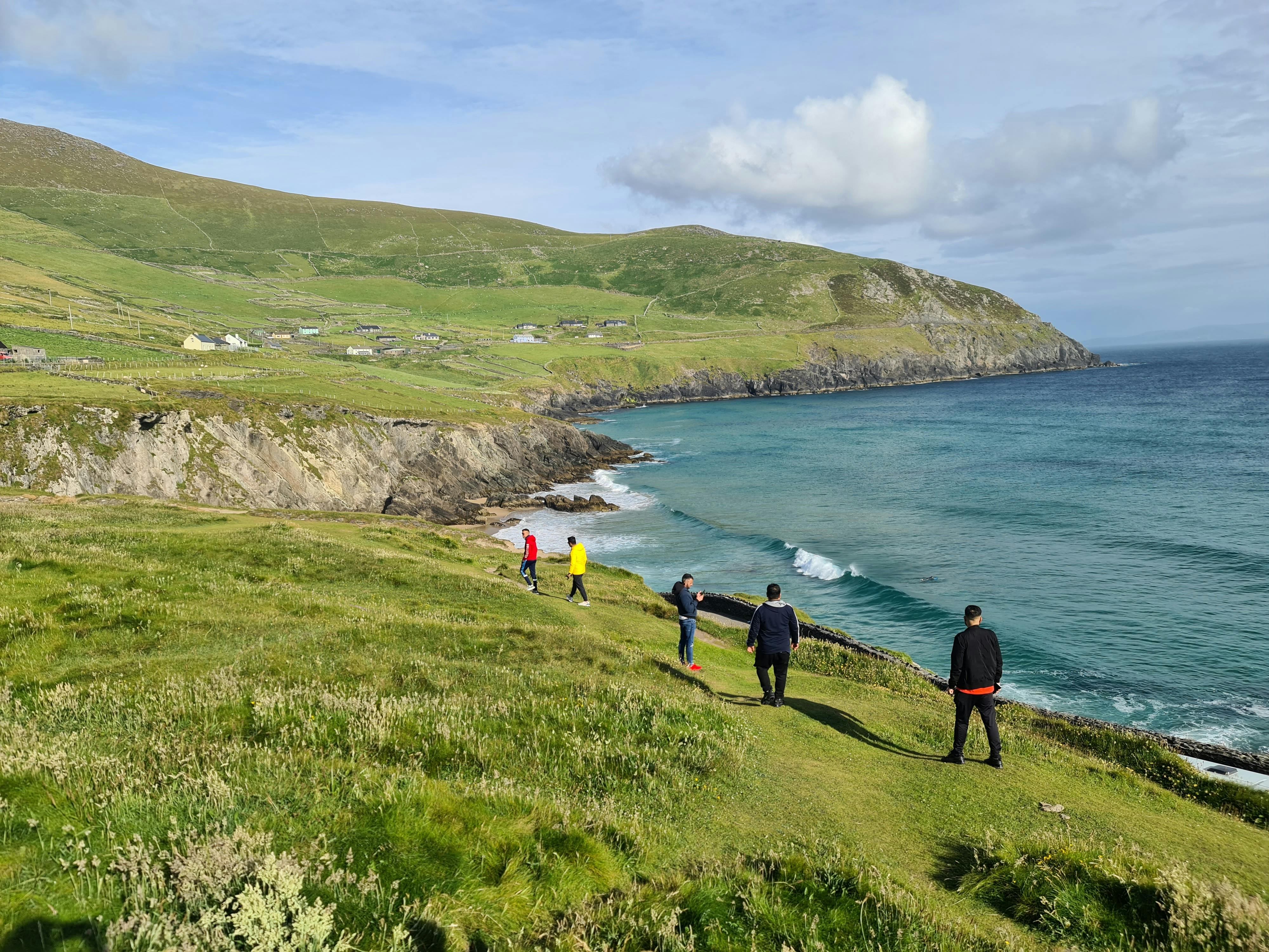 Panoramic view of Irish coastline, symbolizing a secure and expansive future